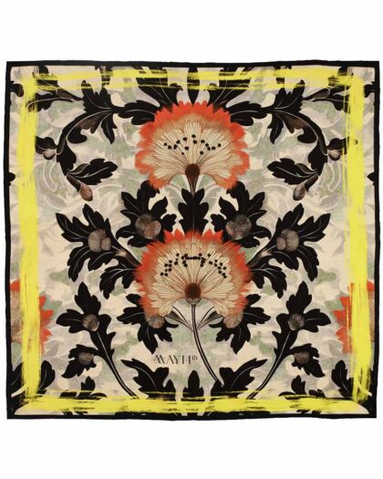 May14th Florde plumas pañuelo de seda 50x50