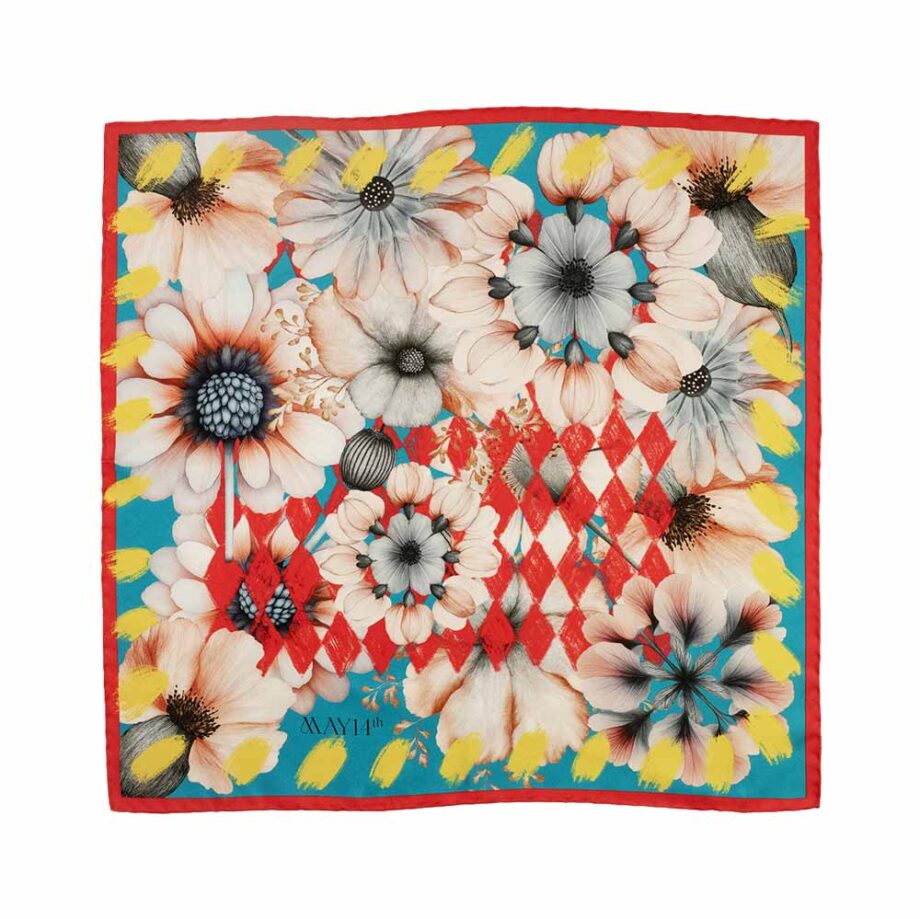 May14th Rombos pañuelo de seda 50x50