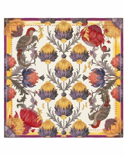 flor de cardo - Pañuelo de Seda 90x90