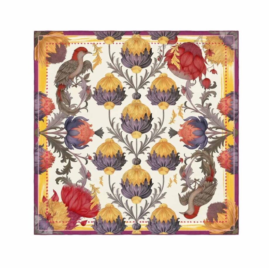 flor de cardo - Pañuelo de Seda 90x90